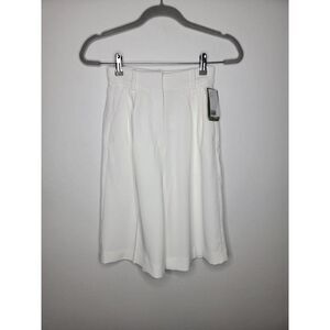 H&M Women's White Dressy Bermuda Shorts, US Size 0, EUR 32, NWT